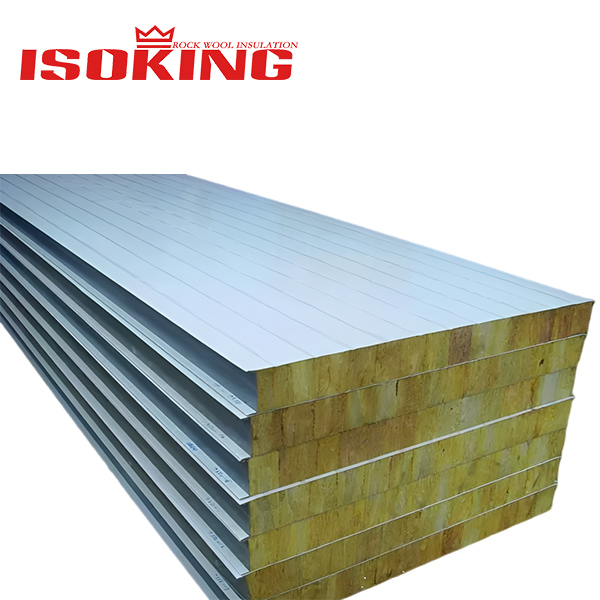 ISOKING™ 50mm Color Steel Rock Wool Sandwich Panel Fireproof