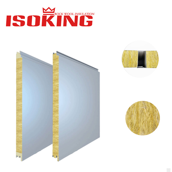 ISOKING™ 75mm Thermal Insulation Color Steel Rock Wool Sandwich Panel