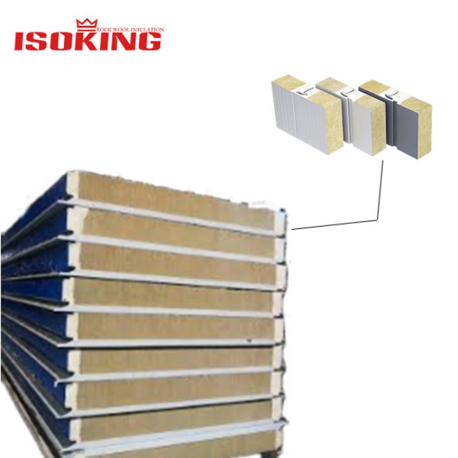 ISOKING™ 100mm PU Sealed Mineral Wool Sandwich Panel for Cold Storage