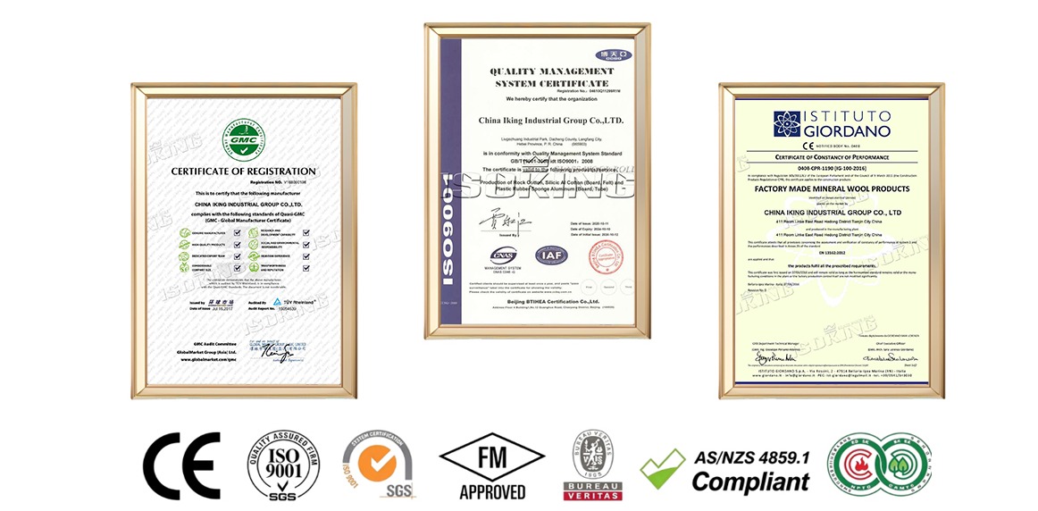 International Quality Certifications for Rock Wool Insulation